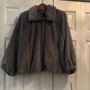 Democracy Charcoal Teddy Jacket